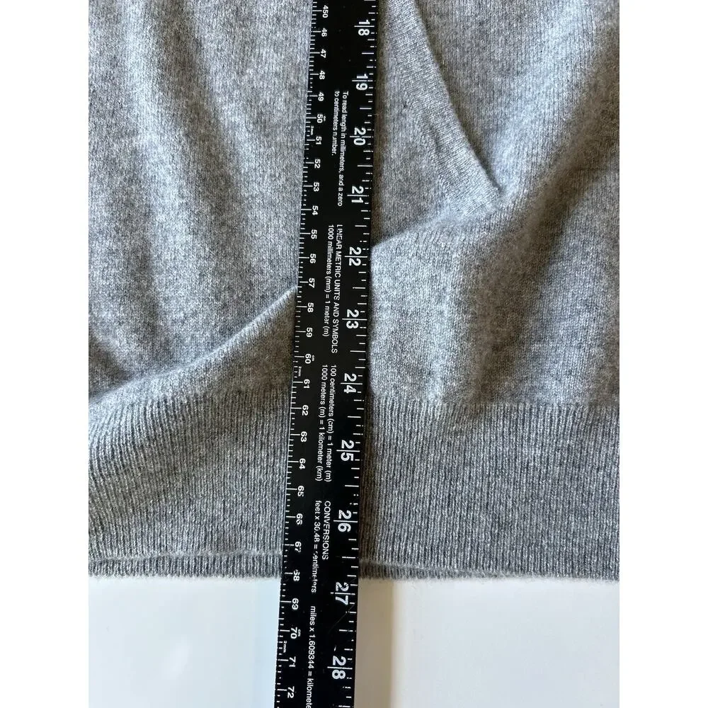 BANANA REPUBLIC Men's 100% Cashmere Gray Hoodie Sweater Pocket Sz XL New